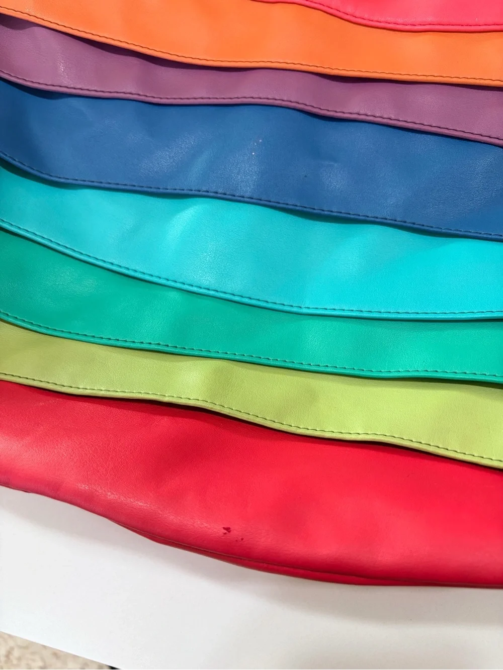 Nine West Vibrant Rainbow Colorblock Hobo Bag